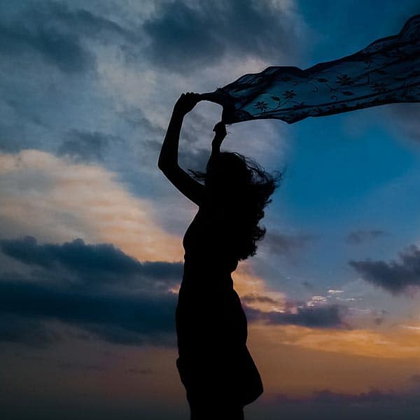 Raw Horizons silhouette at sunset