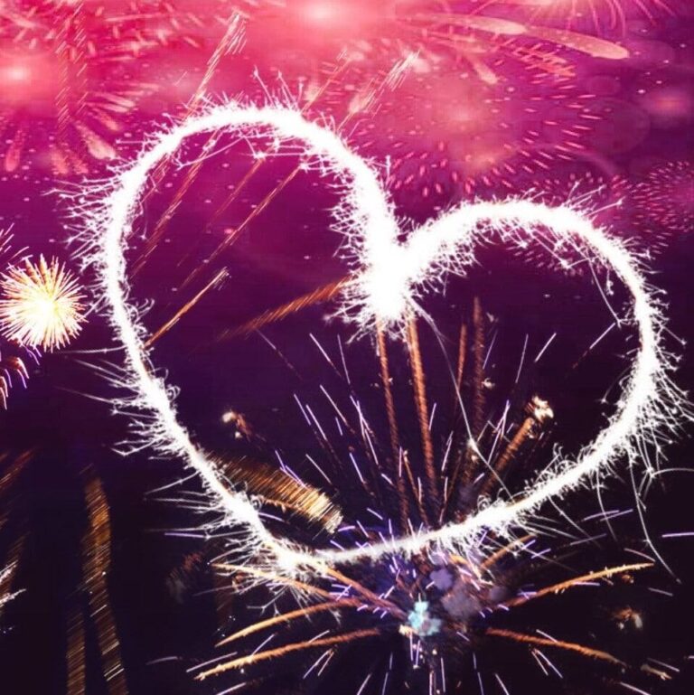 Sparkler Heart Fireworks Celebration at Raw Horizons