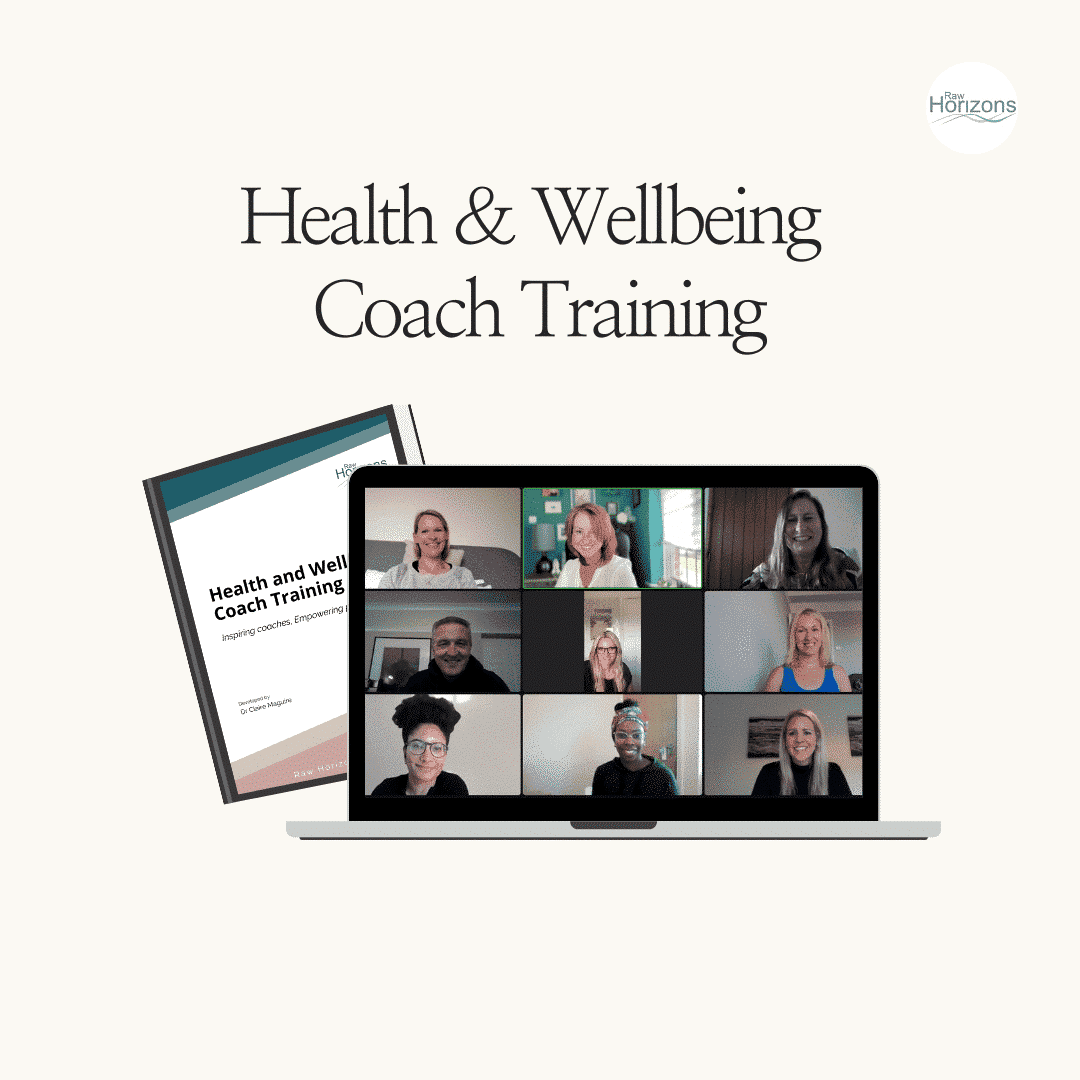 Online health and wellbeing coach training session with diverse participants.